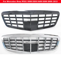 for mercedes benz s300 s350 s400 s500 w221 2009 2013 car styling middle grille maybach abs plastic gt front grille vertical bar