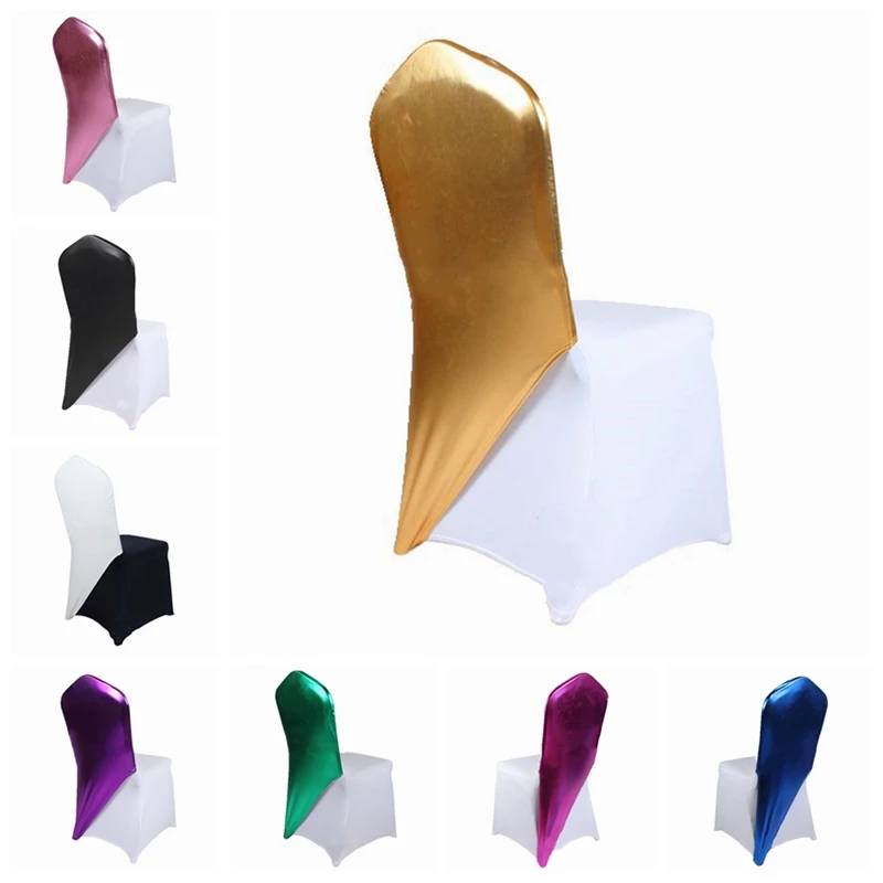25 50 100 шт металический бронзированный спандекс крышка стула лайкра стрейч на стул