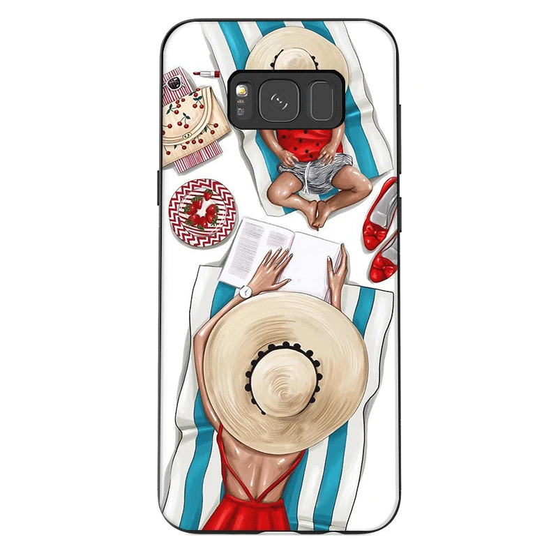 Чехол для телефона samsung J6 A70 A60 A50 A40 A20 A30 A10 A7 A6 A5 A3 A8 A9 крышка чёрный коричневый