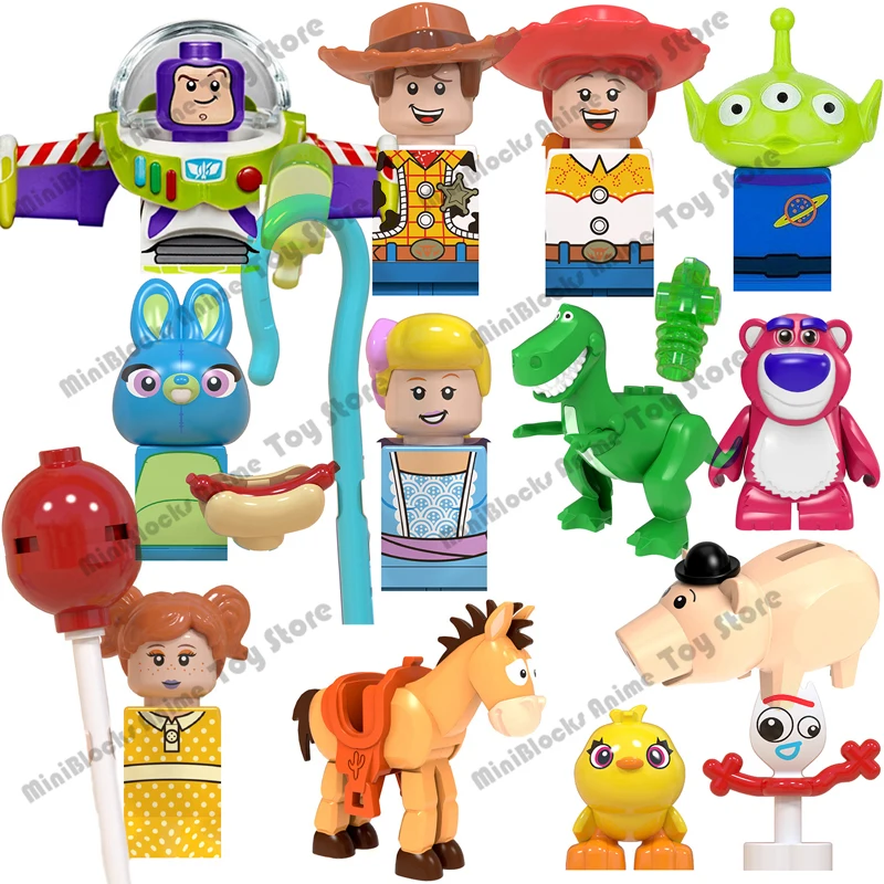 

Disney История игрушек Вуди Базз Стич булидинг блочные кирпичи мини-фигурки героев серии развивающие игрушки для детей подарки на день рожден...