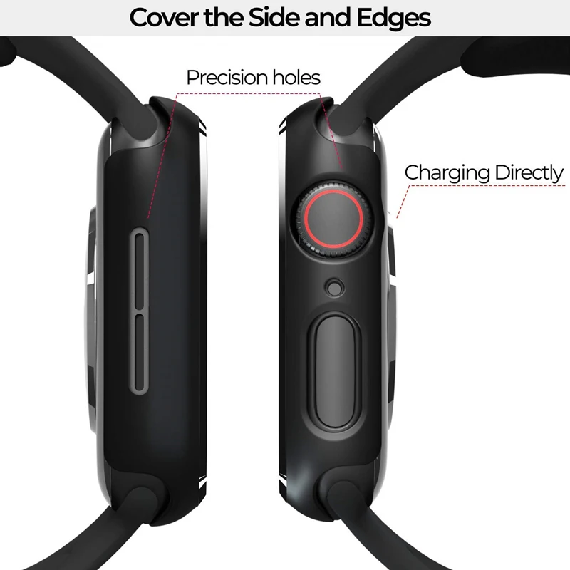 Полностью Защитное стекло для Apple Watch Series 5 4 3 2 1 матовый пластиковый чехол бампер