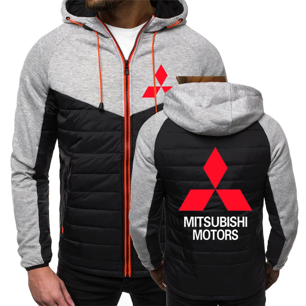 

Autumn Men's Hoodies Car Mitsubishi Motors Classic Logo Fashion Print Coat Male Casual 7 Color Padded jackets Sport Zipper Tops