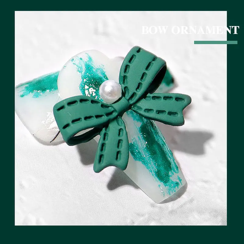 

5 Pcs Japanese Nail Art 3D Jewelry Decoration Accessories Painted Alloy Bow Knot Finished Nail Art Charm Design