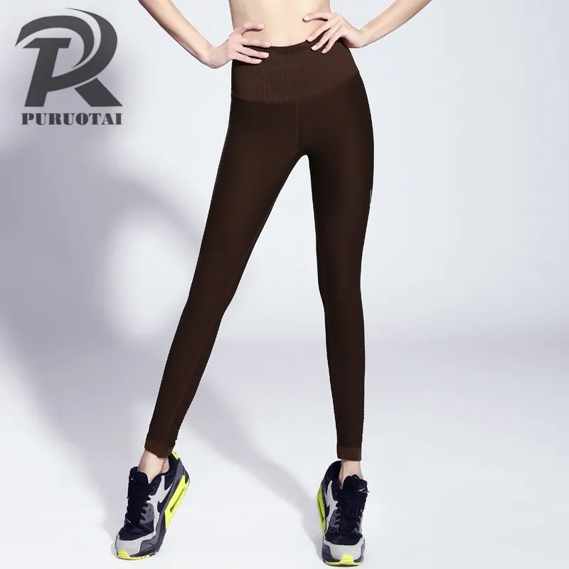 Штаны для йоги спортивные Леггинсы фитнеса спорта женщин разные цвета высокая