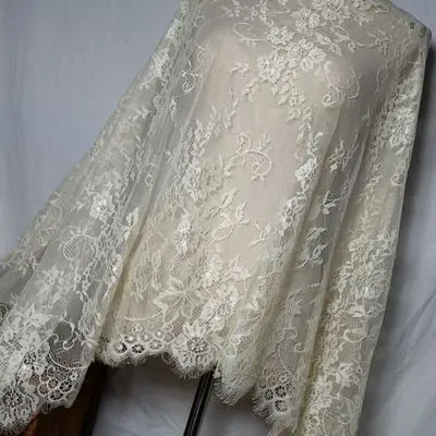 Beige 3 м/лот 16 цветов Франция ресницы кружевной ткани мягкий нейлон платье Сексуальная Ткань Пижамы 6 метров RS741 - Цвет: Beige