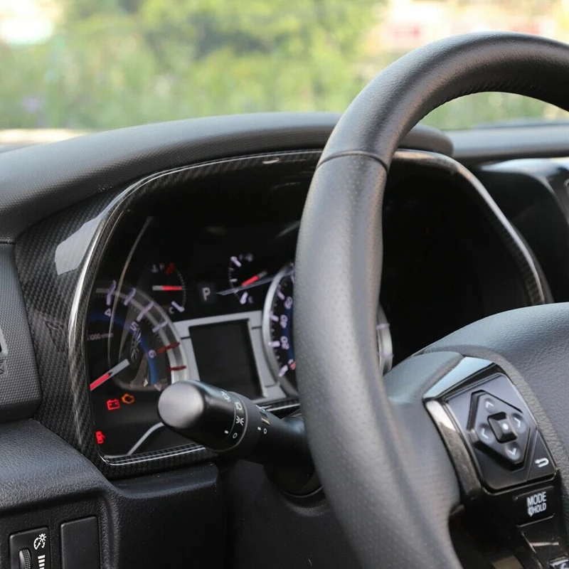 

Carbon Fiber Interior Dashboard Frame Decor Cover Trim for Toyota 4Runner 2010-2019