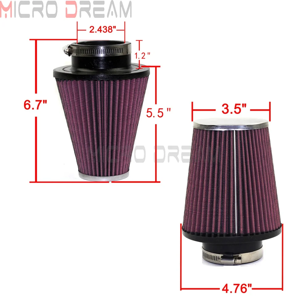 2008-2016 мотоцикл большой поток воздуха воздушный фильтр Овальный конический RC-3680