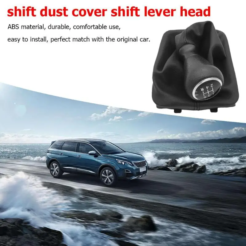 

Gear Shift Knob Sleeve 5 Speed Adapter Boot Shifter Collar Lever Stick Gaiter Boot Cover for Peugeot 206 207 307 406 407