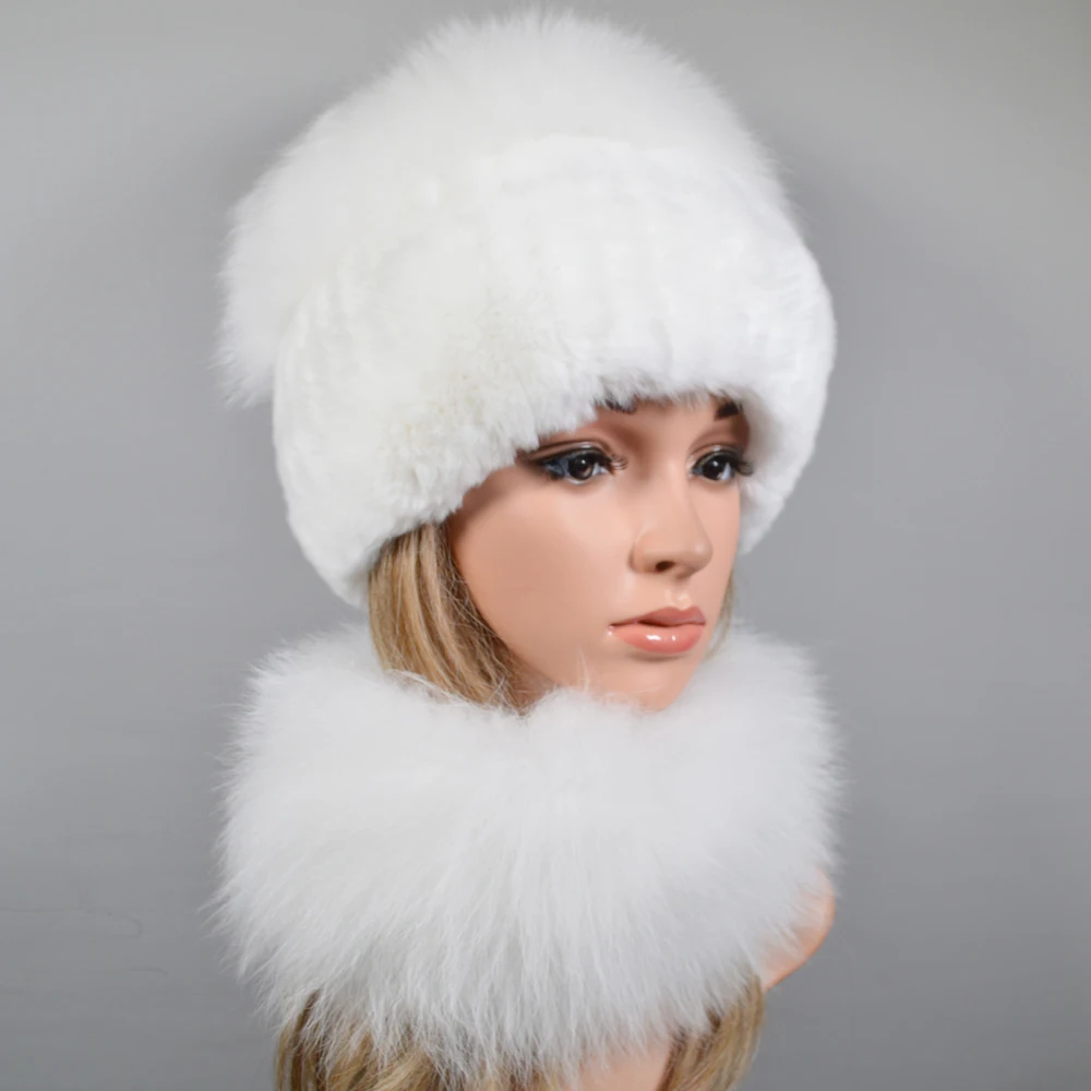 2021 Лидер продаж зимние модные женские туфли настоящий шарф из меха кролика рекс