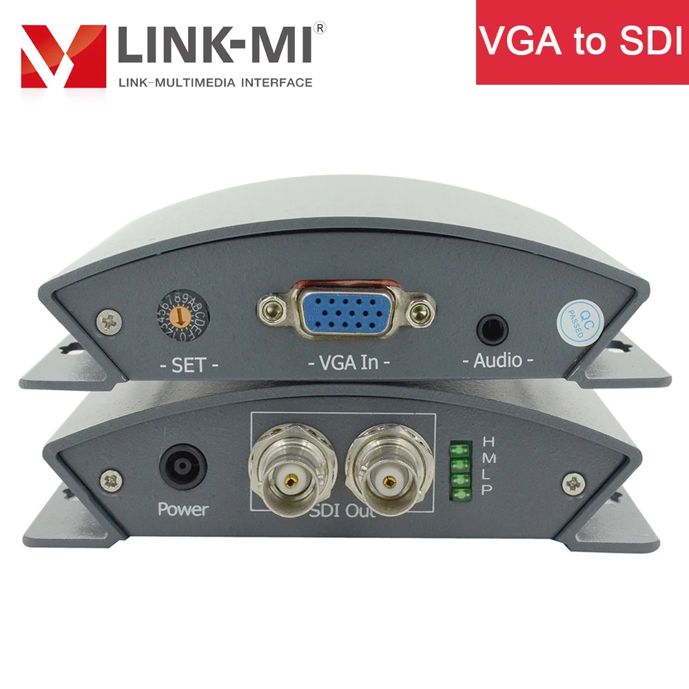 LINK-MI Профессиональный VGA для SDI 3G/HD/SD конвертер с DIP-переключатель настройки до 1080p |