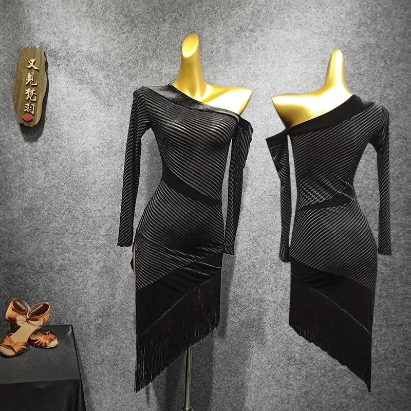 Платье для латиноамериканских танцев с открытыми плечами|Латинский| |