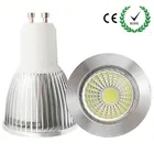 Светодиодный прожектор с регулируемой яркостью, GU10, cob, mr16, 7 Вт, 10 Вт, 15 Вт, теплый белый свет, 2700k, 3000k, дневной свет, холодный белый, реальная мощность, заменяемая галогенная лампа