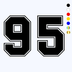 CK3227# наклейки на авто цифры 95 водонепроницаемые наклейки на машину наклейка для авто автонаклейка стикер этикеты винила наклейки стайлинга автомобилей