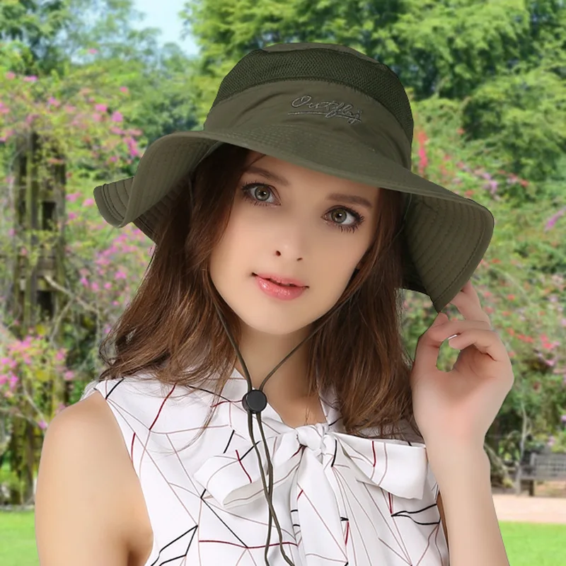 

Unisex Fisherman Hat Summer Adjustable Buckle Bucket Hat Women Outdoor UV Sunscreen Fishing Cap Beach Sun Hat Panama Hunting Cap