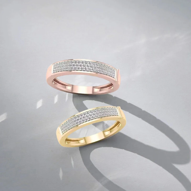 

3 Colors Open Cover Jewelry 18K Gold Carving " I LOVE YOU" Diamond Ring Letter Birthstone Bridal Wedding Band Engagement Gift