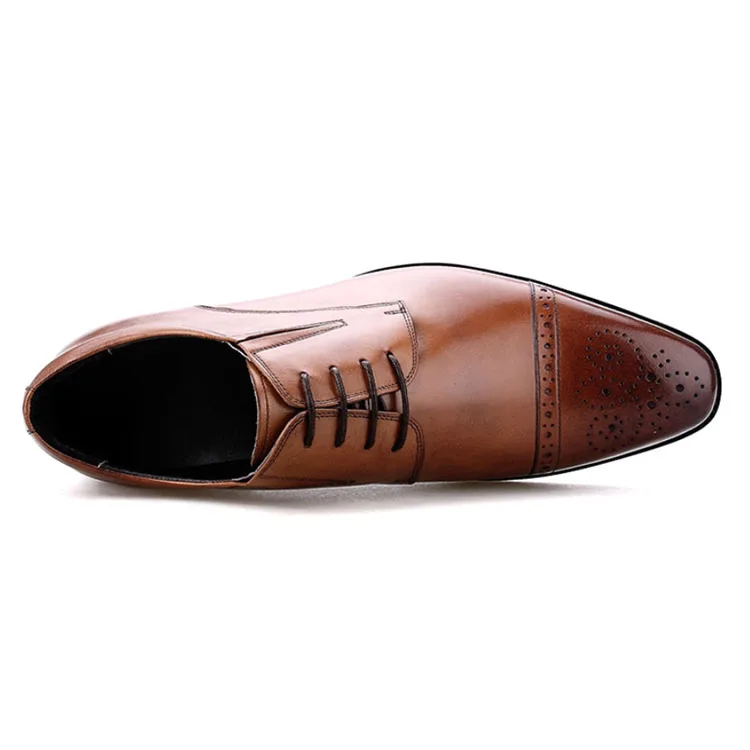 

Wincheer China factory supply Classic and convenient unique men breathable genuine leather man dress shoes men business shoe