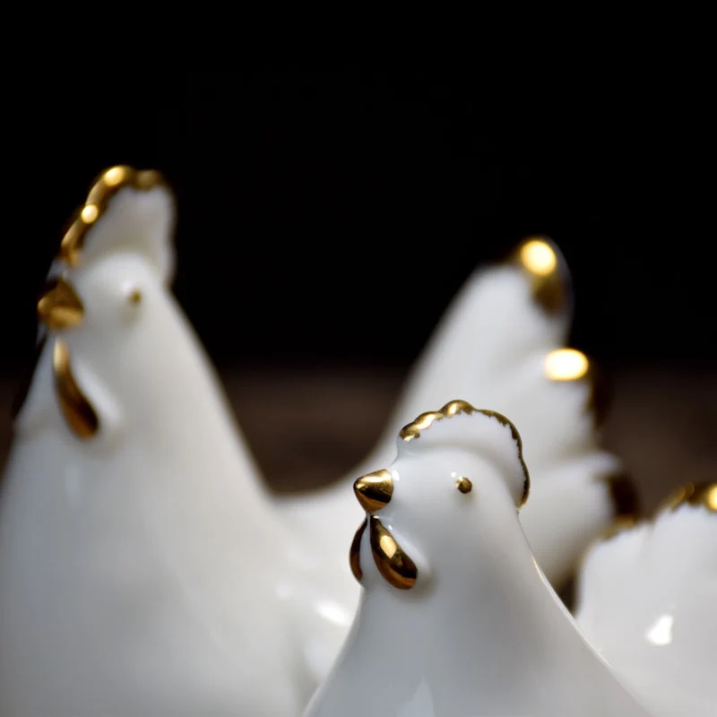 Minimalis керамические куриные цыплята абстрактные украшения ремесла для животных