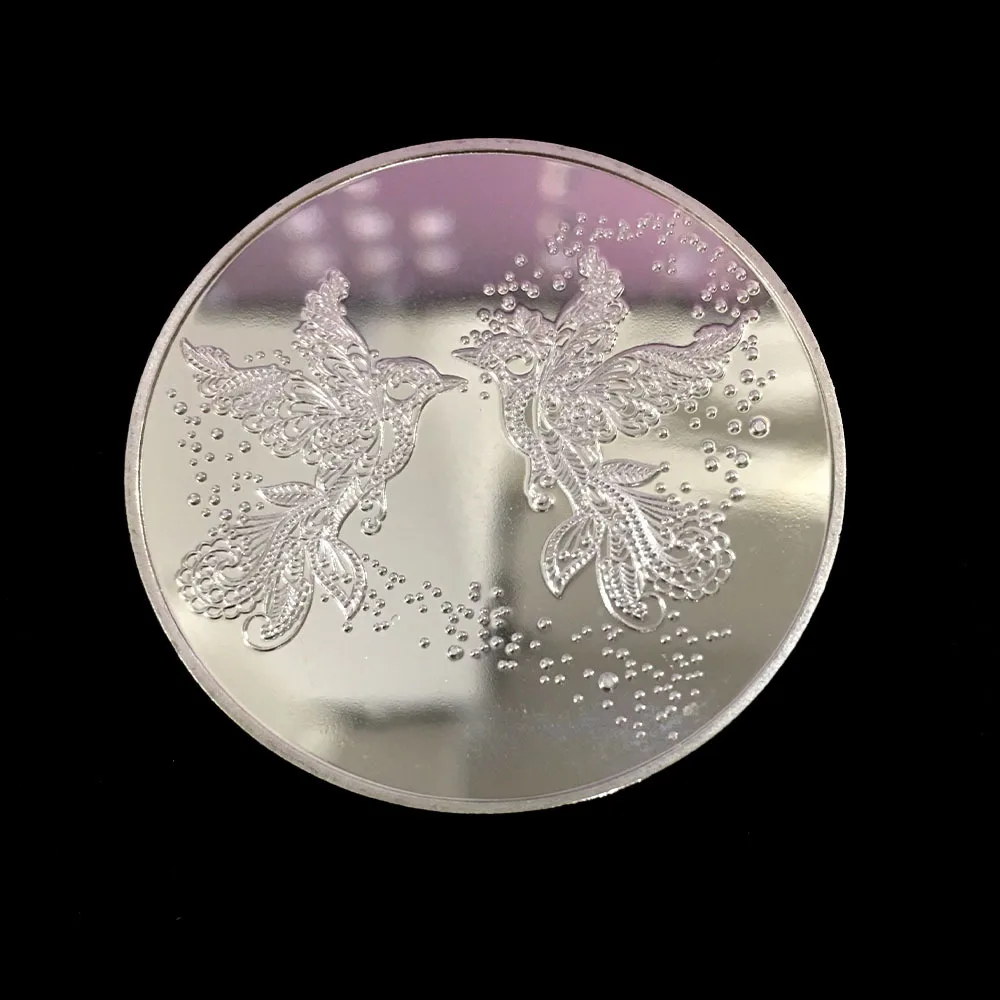Памятная монета любовь птицы парные летающие коллекционные монеты сувенир из