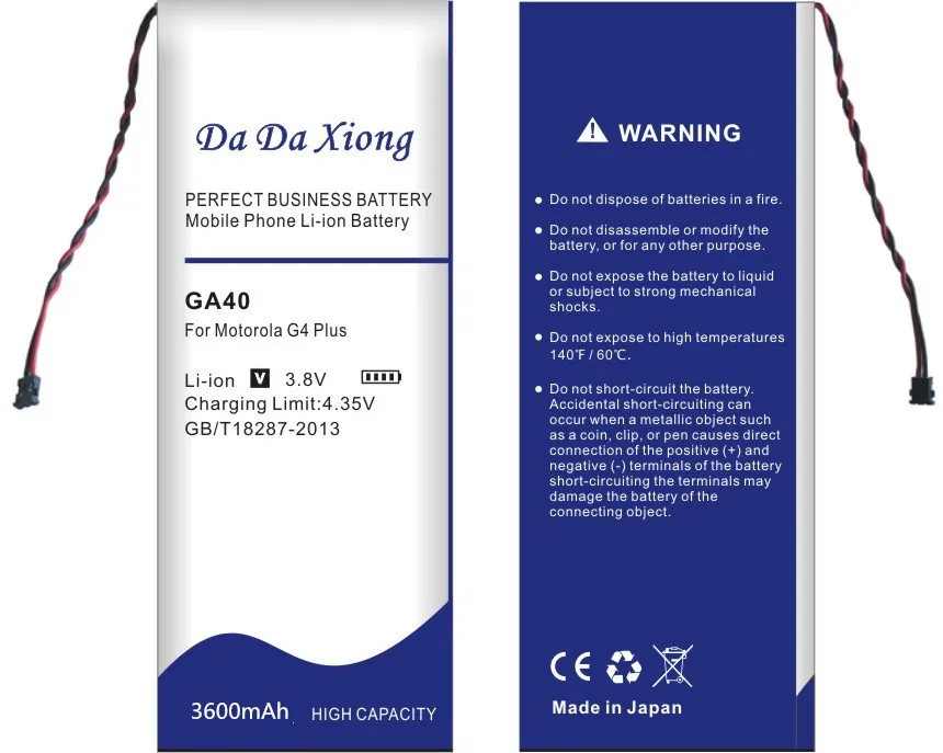DaDaXiong 3600mAh GA40 SNN5970A Battery For Motorola Moto G4 Plus Phone Bateria | Мобильные телефоны и аксессуары