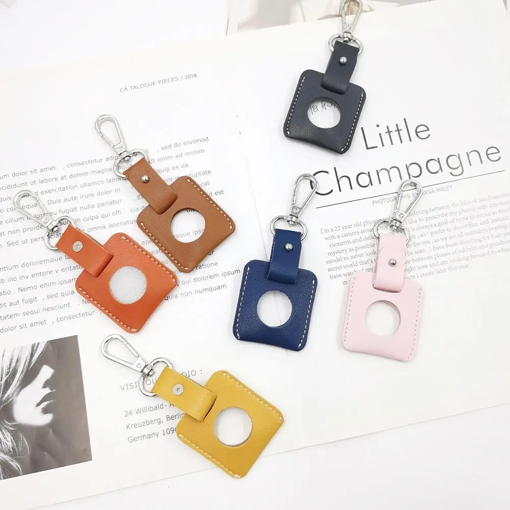 

Tracker Keychain Leather Keychain Is Lightweight And Easy To Carry Protective Shell For Apple Airtags Anti-lost Tracking Locator