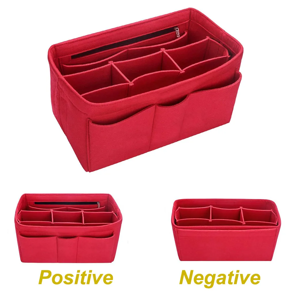 Вставка сумка на молнии с карманами Сумки из натуральной кожи кошелек