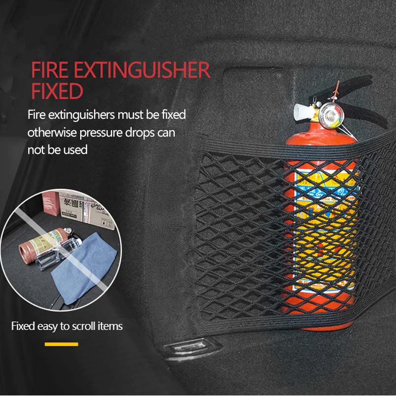 Trunk Mesh Organizer For Car Storage Net Seat Back Pocket Universal Bag Auto Magic Tape Network Interior Accessories | Автомобили и