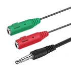 Аудиокабель с разъемом Aux 3,5 мм, 2 гнезда-1 штекер, Разветвитель для наушников, микрофона TXTB1