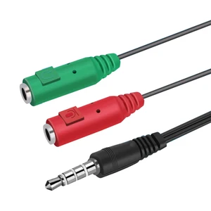 Аудиокабель с разъемом Aux 3,5 мм, 2 гнезда-1 штекер, Разветвитель для наушников, микрофона TXTB1