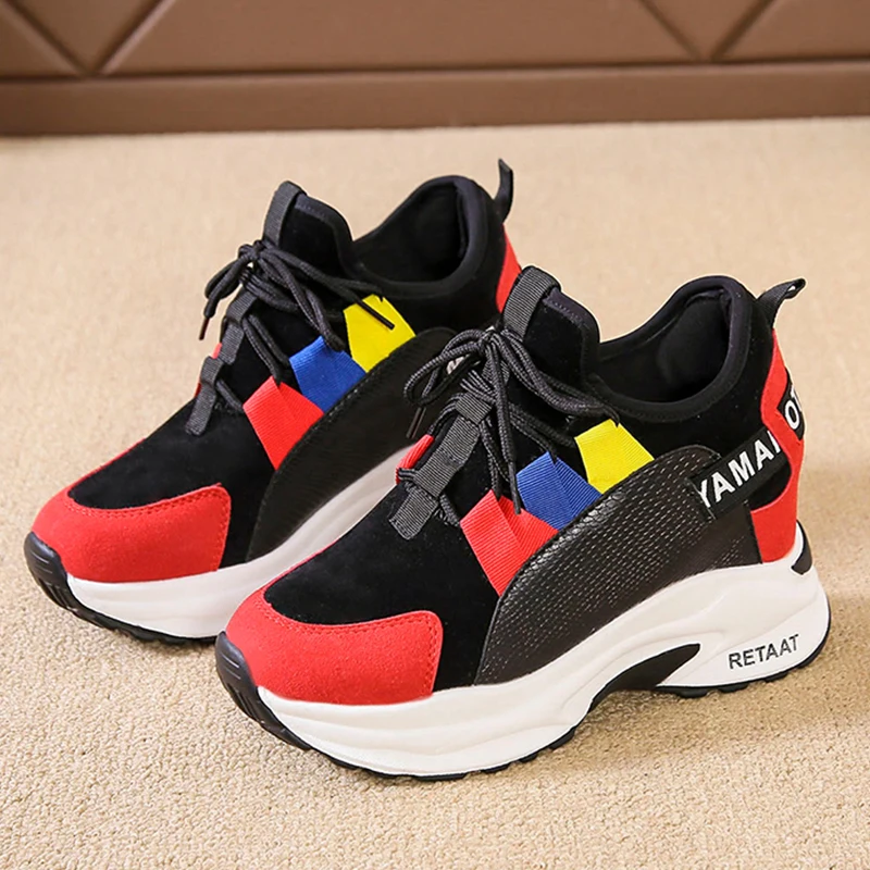 Times/Новинка Женские кроссовки на танкетке в римском стиле Женская модная