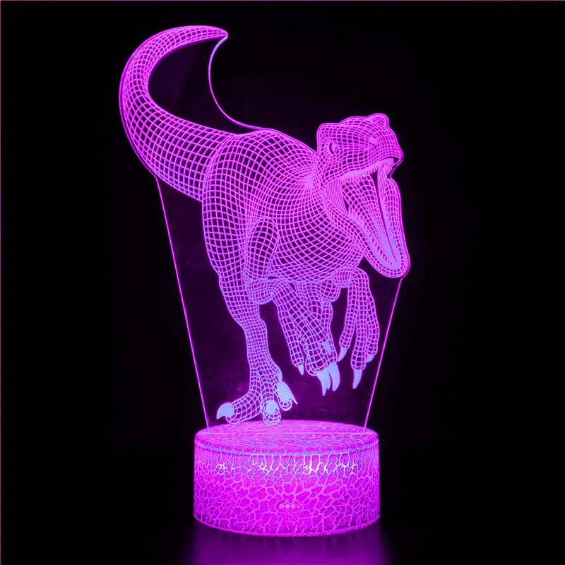 Мини для модели динозавра светильник детская игрушка милые животные Настольная