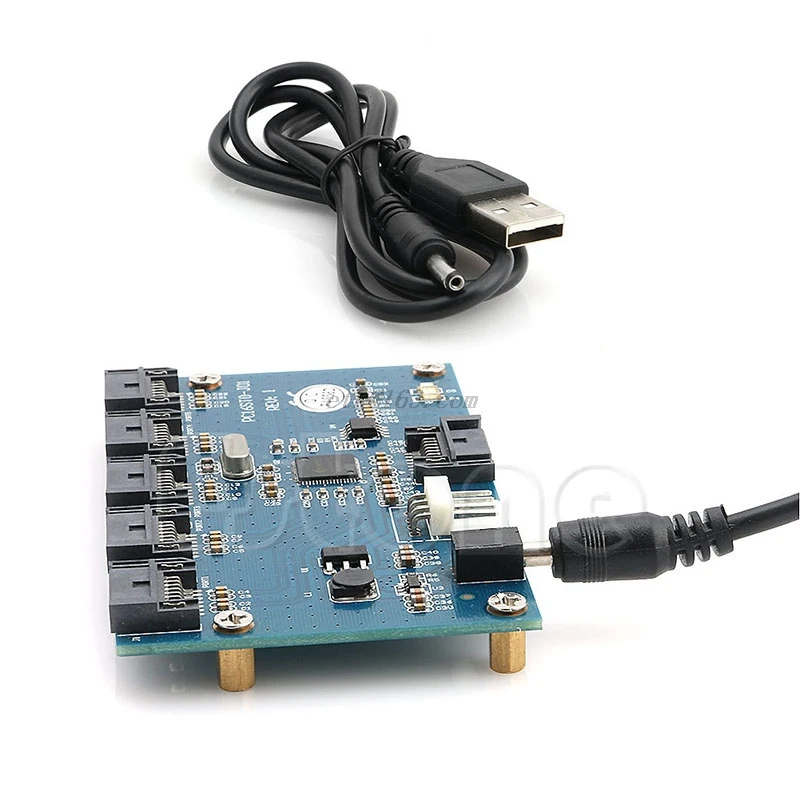 Переходная карта SATA с 1 на 5 портов (усилитель порта SATA) концентратор переходной