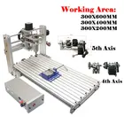 Мини-фрезерный станок по дереву с ЧПУ 3060, 3 и 4 оси, 5 оси вращения, ЧПУ 3040 3020, Гравировальный фрезерный станок, алюминиевая резьба по металлу