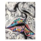 5d алмазная живопись сделай сам, поцелуи, улица, граффити, искусство, полная квадратная Круглая Мозаика, домашний декор, ручная работа, вышивка, подарок