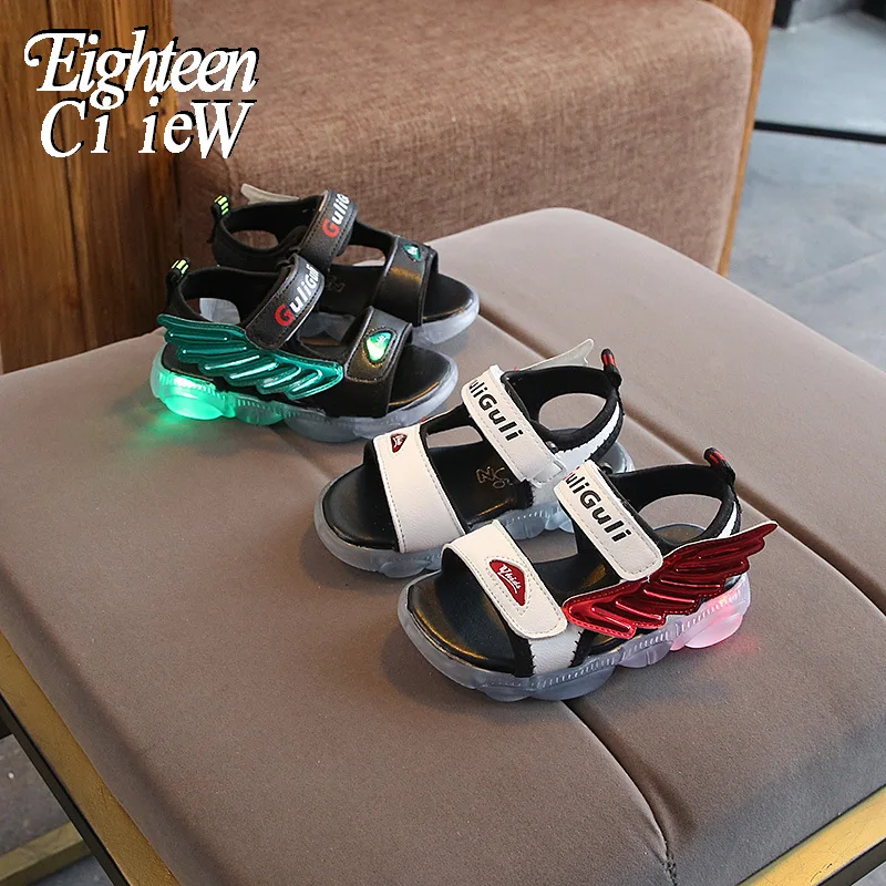 

Размеры 21-30, детская обувь для девочек, сандалии с блестящей подошвой, детская обувь, детские сандалии, детская пляжная обувь