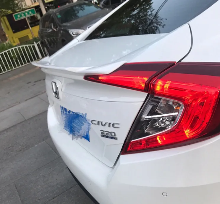 Для honda civic спойлер YR стиль для 2016 2019 задний Багажник крыло грунтовка черный белый