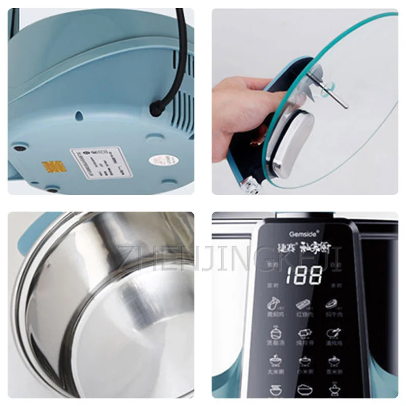 

Fully Automatic Cooking Pot Cooking Machine Kitchen Household Appliances Lazy Electric Frying Pan 3L Private Kitchen Equipment