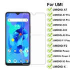 Закаленное стекло для телефона Umidigi A9 A11Pro Max, пленка для телефона UMIDIGI A5 A7S S3 S5 Pro F1 F2 X A3S A3X Umi Power 5 3, стеклянная защита экрана