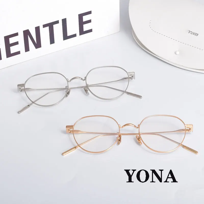

Оправа унисекс для очков YONA, круглая, с чехлом, для коррекции близорукости, 2021