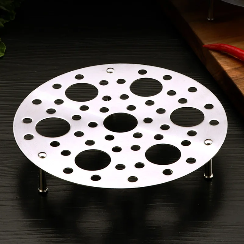 

Stainless Steel Steaming Grid Kitchen Steaming Rack Water Steaming Egg Rack Anti-scalding Insulation Pad Pot Household Steamer