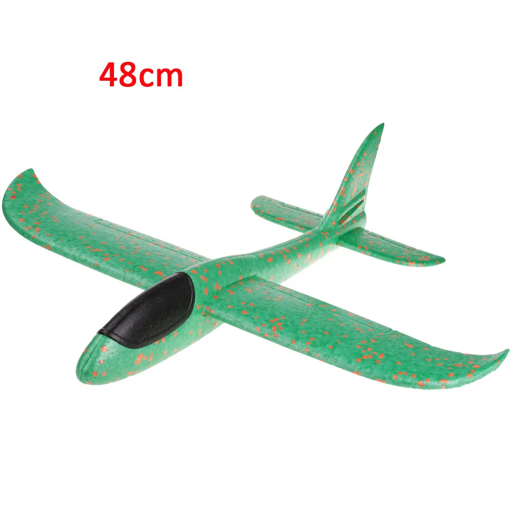 48cm-Green Детские игрушки «сделай сам» самолет из пеноматериала ручной бросок самолет Летающий планер самолет вертолеты летающие модели самолетов самолет игрушка для детей игры на открытом воздухе - Цвет: 48cm-Green