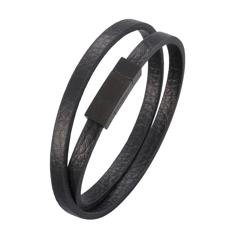 

Bracelets For Men Woman Fashion Jewelry Leather Rope Chain Vintage Multi-layer Winding Bracelet Accessories BB1053