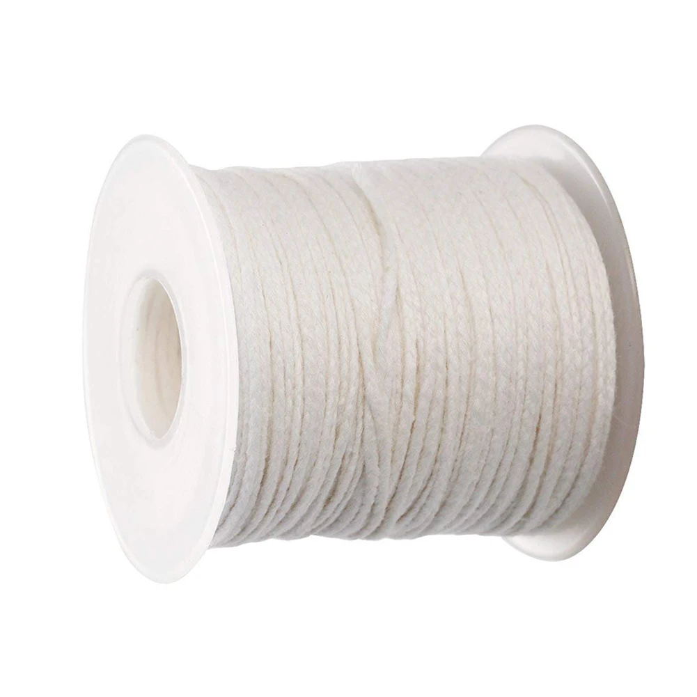 

1 Roll 200 Feet 61M White Candle Wick Cotton Candle Woven Wick for Candle DIY And Candle Making Tools Set