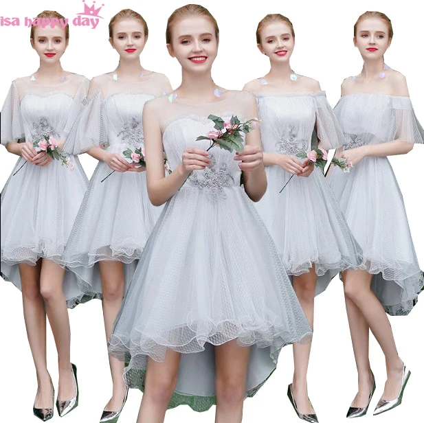 Красивые скромные платья подружки невесты с высоким низом элегантные фатиновые