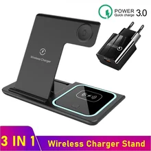 Tongdaytech 15W Qi Wireless Charger For Iphone 8 Plus XS 11 12 Pro Max Fast Charging Station For Airpods Apple Watch 6 5 4 3 2