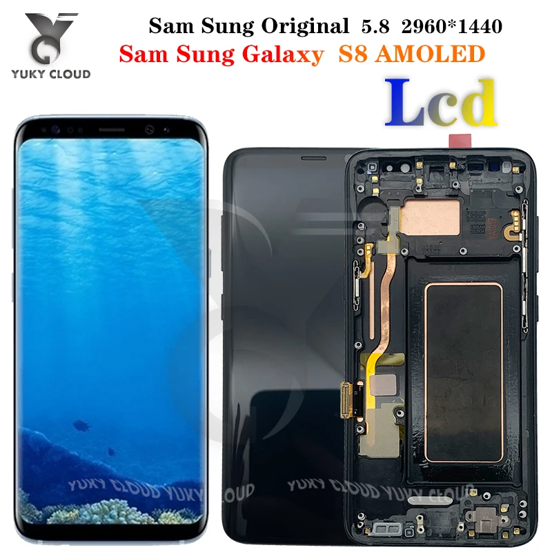 

Original 5.8' SUPER AMOLED LCD Display For Samsung Galaxy S8 LCD G950F G950 Display Touch Screen Digitizer Assembly