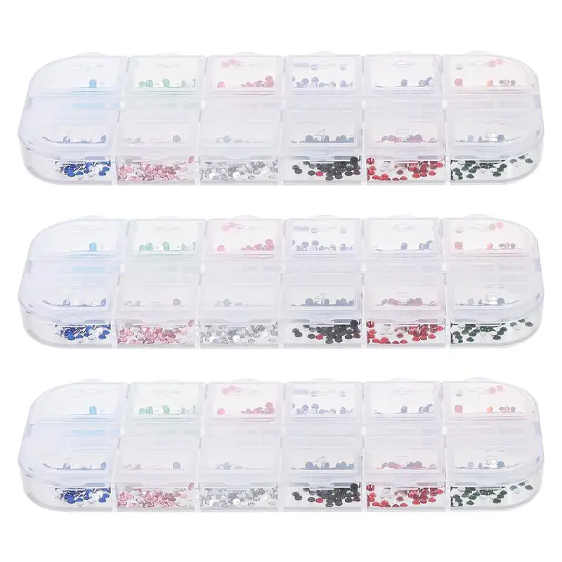 

3 Sets Nail Shop Acrylic Nail Ornaments Manicure Tools Nail Rhinestones Nail Art Decorations