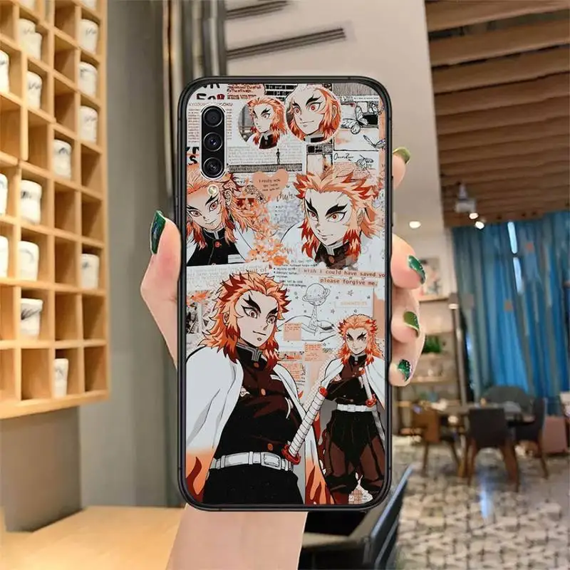 

Kyojuro Rengoku Demon Slayer anime Phone Case for samsung galaxy a 51 52 71 50 12 72 21s 70 40 20e 31 30s 32 5G soft coque