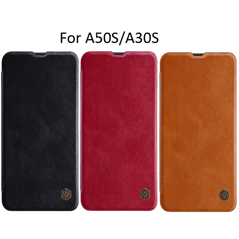 Nillkin Qin кожаный чехол-книжка с откидной Чехол Крышка для samsung Galaxy M20 M30 A30 A50 A70 M10 A40 A10 A60 A20 A20e
