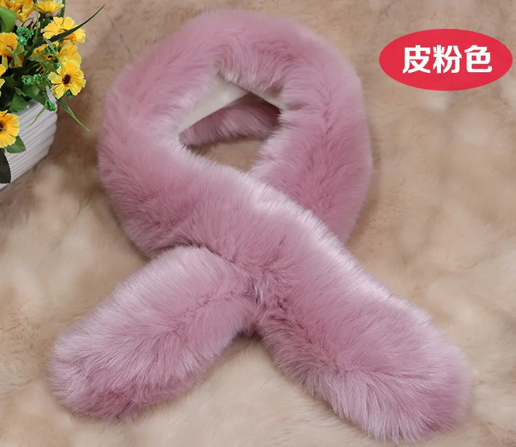 Qearlstar шаль из искусственного лисьего меха кроссовый меховой шарф 118*19 см длинные
