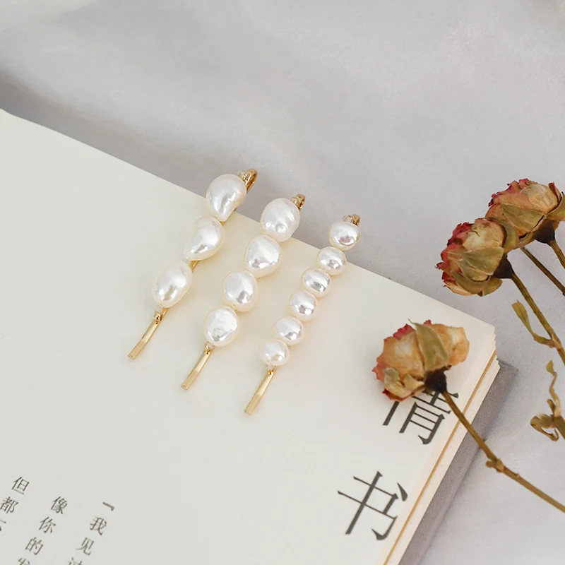 ASHIQI натуральный пресноводный жемчуг заколки невидимки для волос аксессуары
